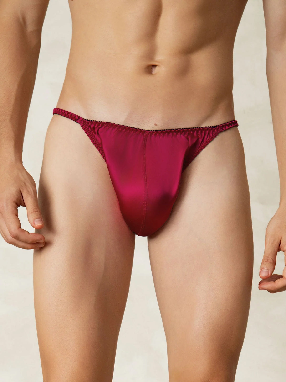 [Wijn] SilkSilky-NL Zijde Mens Underwear 001