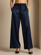 [Donkerblauw] SilkSilky-NL 19Momme Womens Pants 001