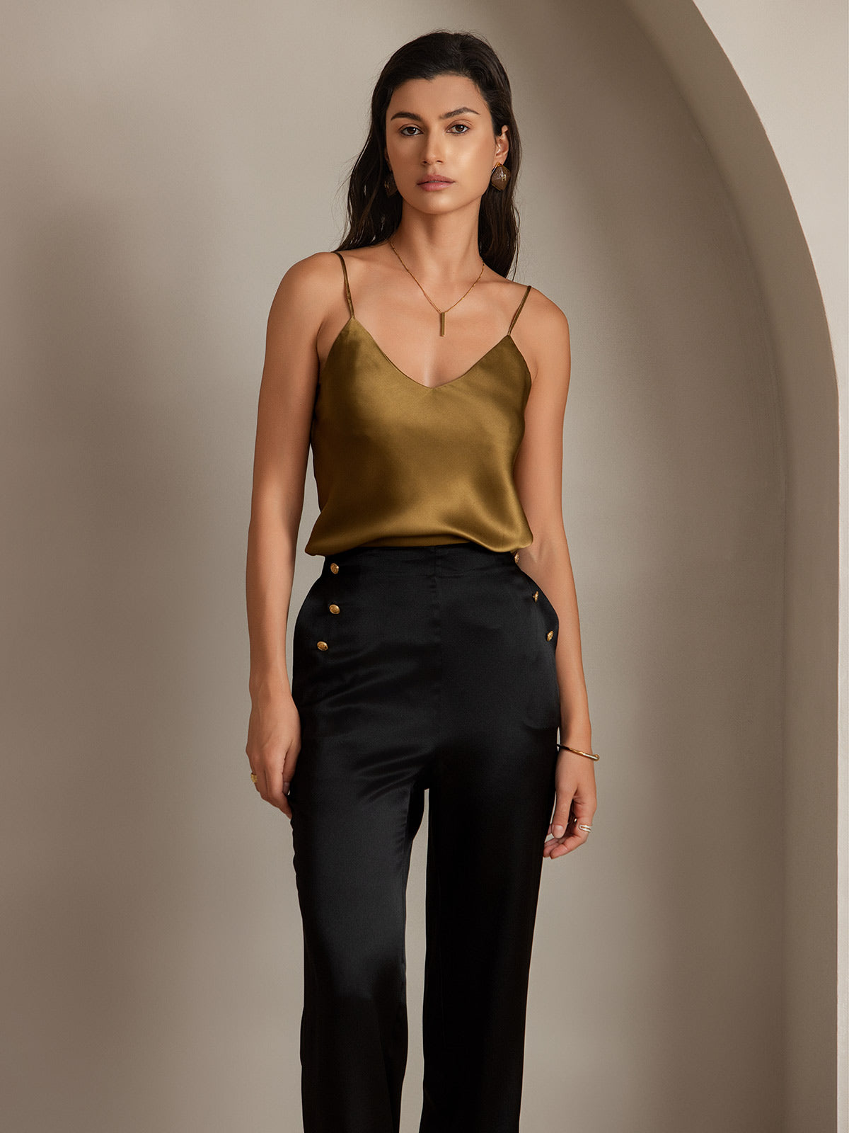 [Zwart] SilkSilky-NL 19Momme Zijde Womens Pants 006