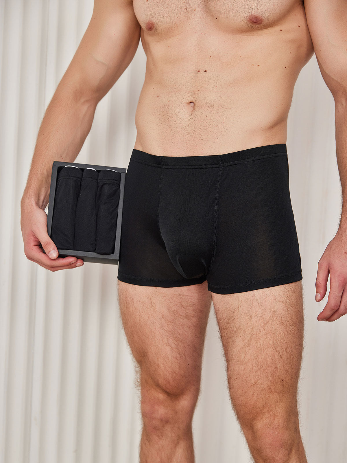 [Zwart] SilkSilky-NL Mens Underwear 001