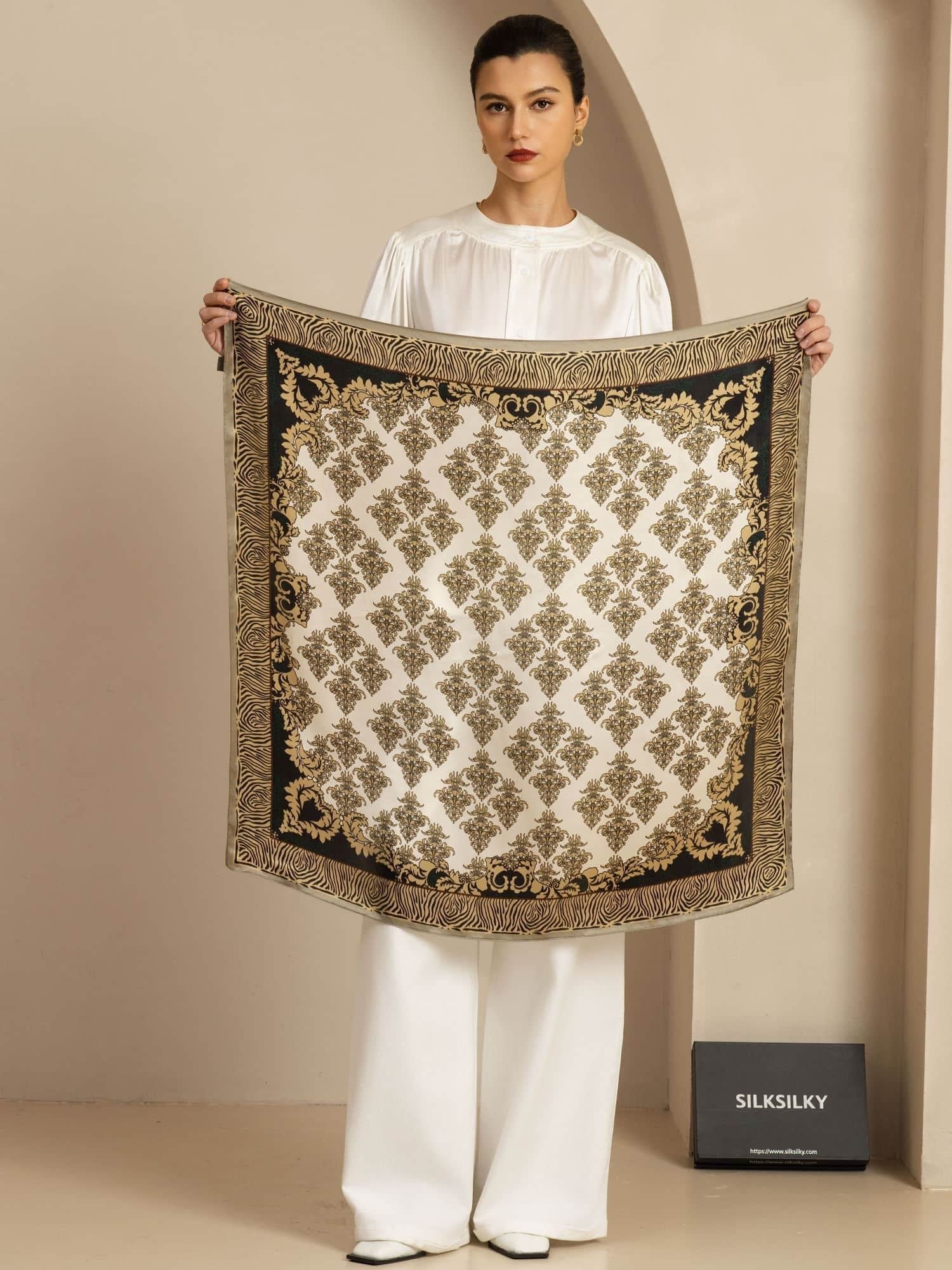 [P109] SilkSilky-NL Pure Silk Scarf 003