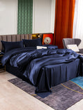 SilkSilky NL 25Momme Pure Silk Bedding Set Donkerblauw 002