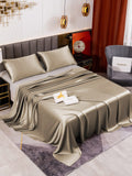 SilkSilky NL 19Momme Pure Silk Bedding Set Khaki 001