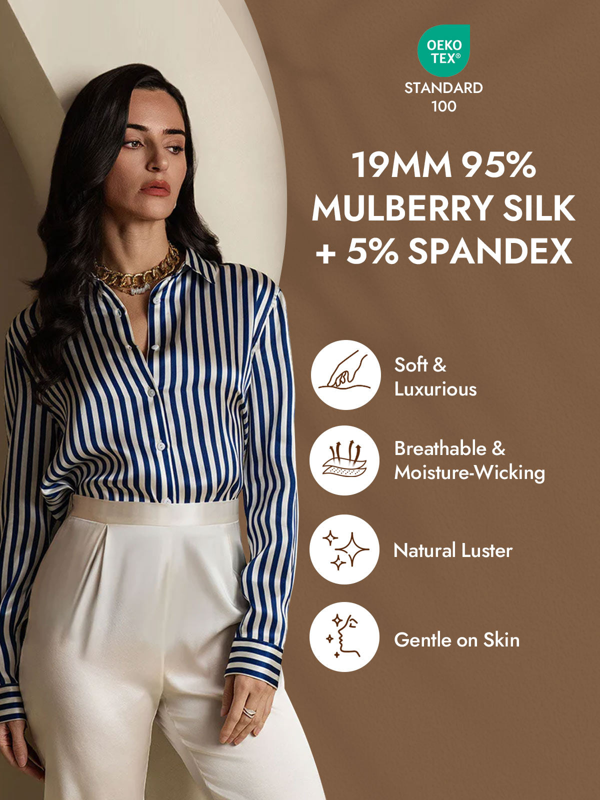 [Marine Streep] SilkSilky-NL Zijde Lange Mouw Kraag Dames Blouse 004