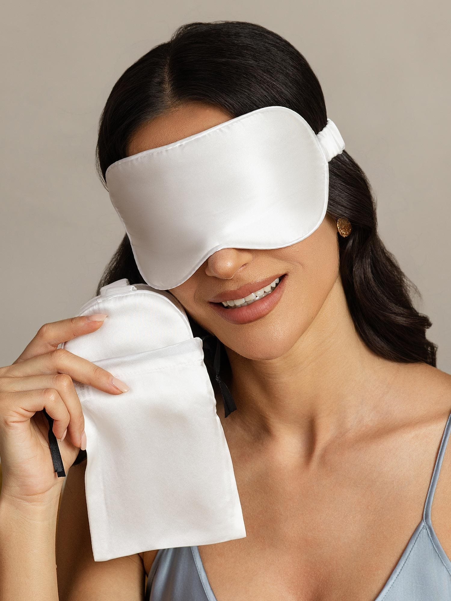 [Wit] SilkSilky-NL Zijde Eye Mask 004
