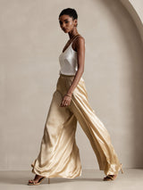 [Champagne] SilkSilky-NL 19Momme Zijde Womens Pants 007