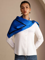 [Blauw Vierkant] SilkSilky-NL Sjaal 003