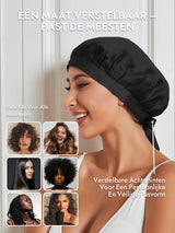 [Zwart] SilkSilky-NL Slaapmutsen 006