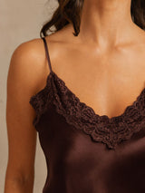 [Bruin] SilkSilky-NL Spaghetti Strap V Neck Cami-Set 004