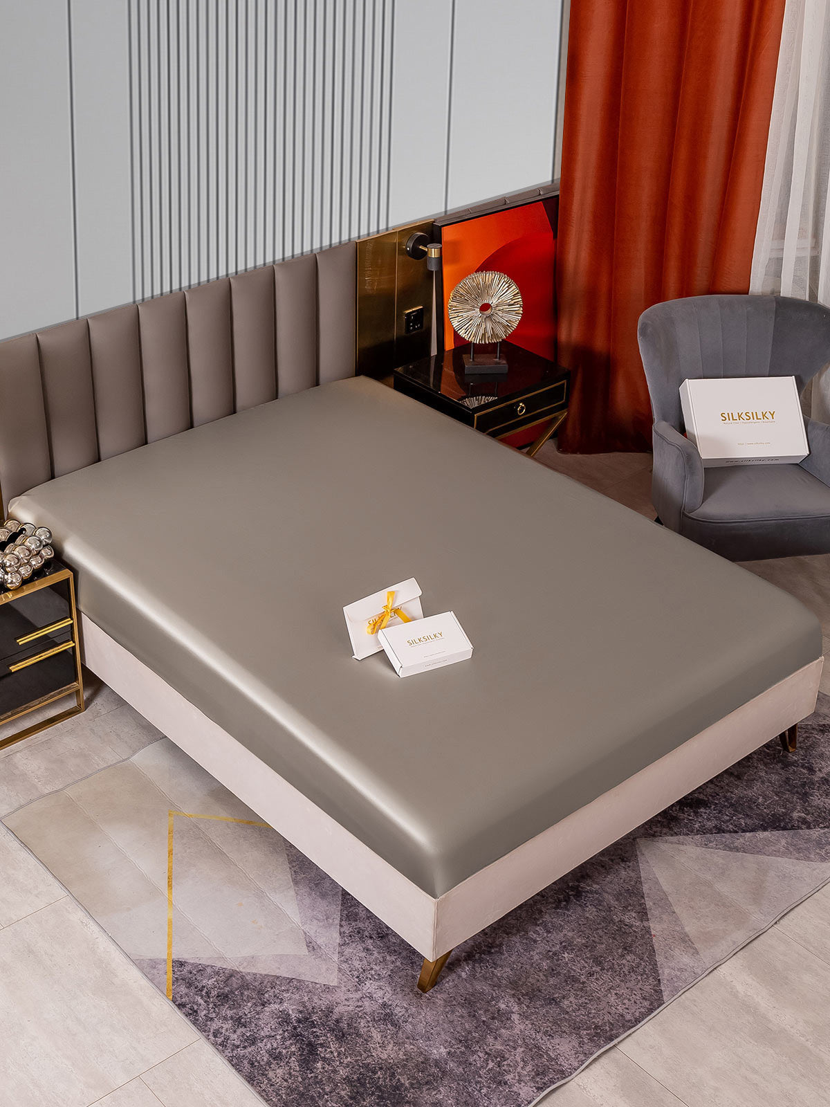 [Grijs] SilkSilky-NL 22Momme Sheet 002