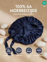 [Donkerblauw] SilkSilky-NL Slaapmutsen 002