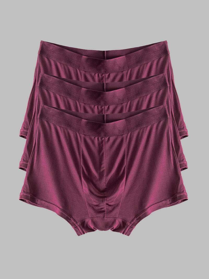 SilkSilky NL Zijde Gebreid Mens Underwear Wijn 006