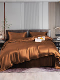 SilkSilky NL 22Momme Pure Silk Bedding Set Koffie 001