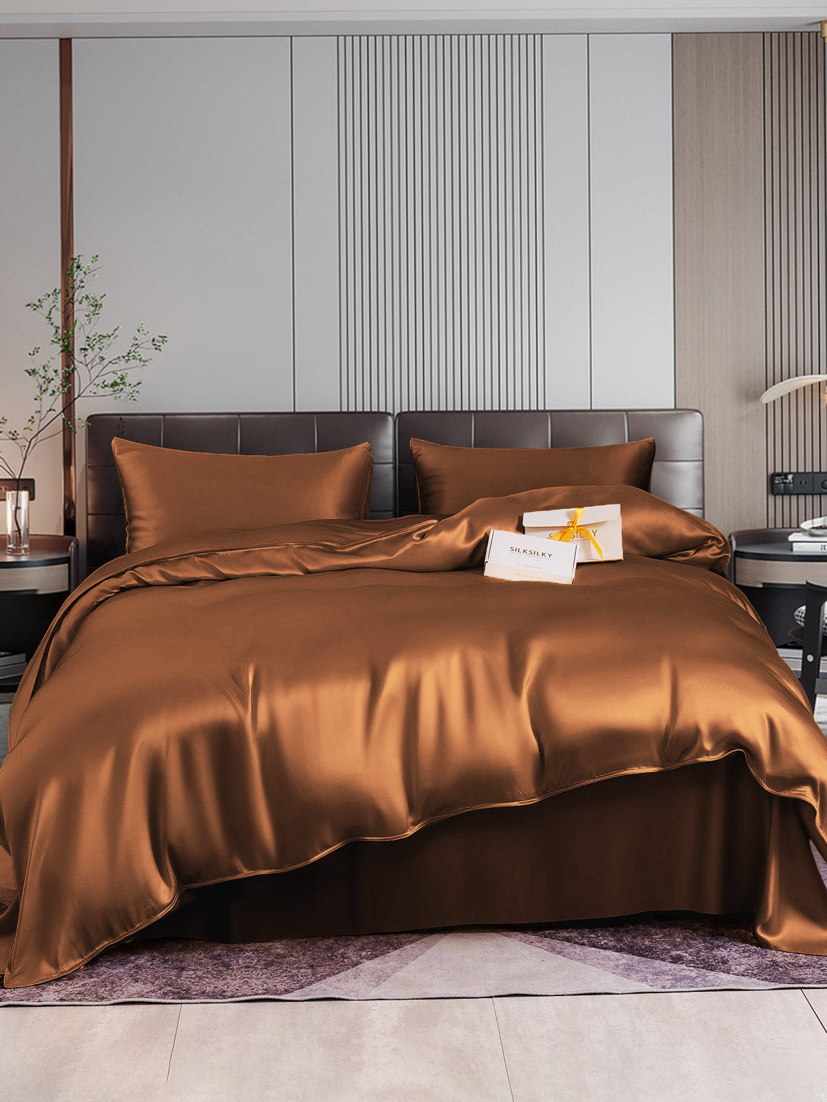 [Koffie] SilkSilky-NL 22Momme Bedding Set 001
