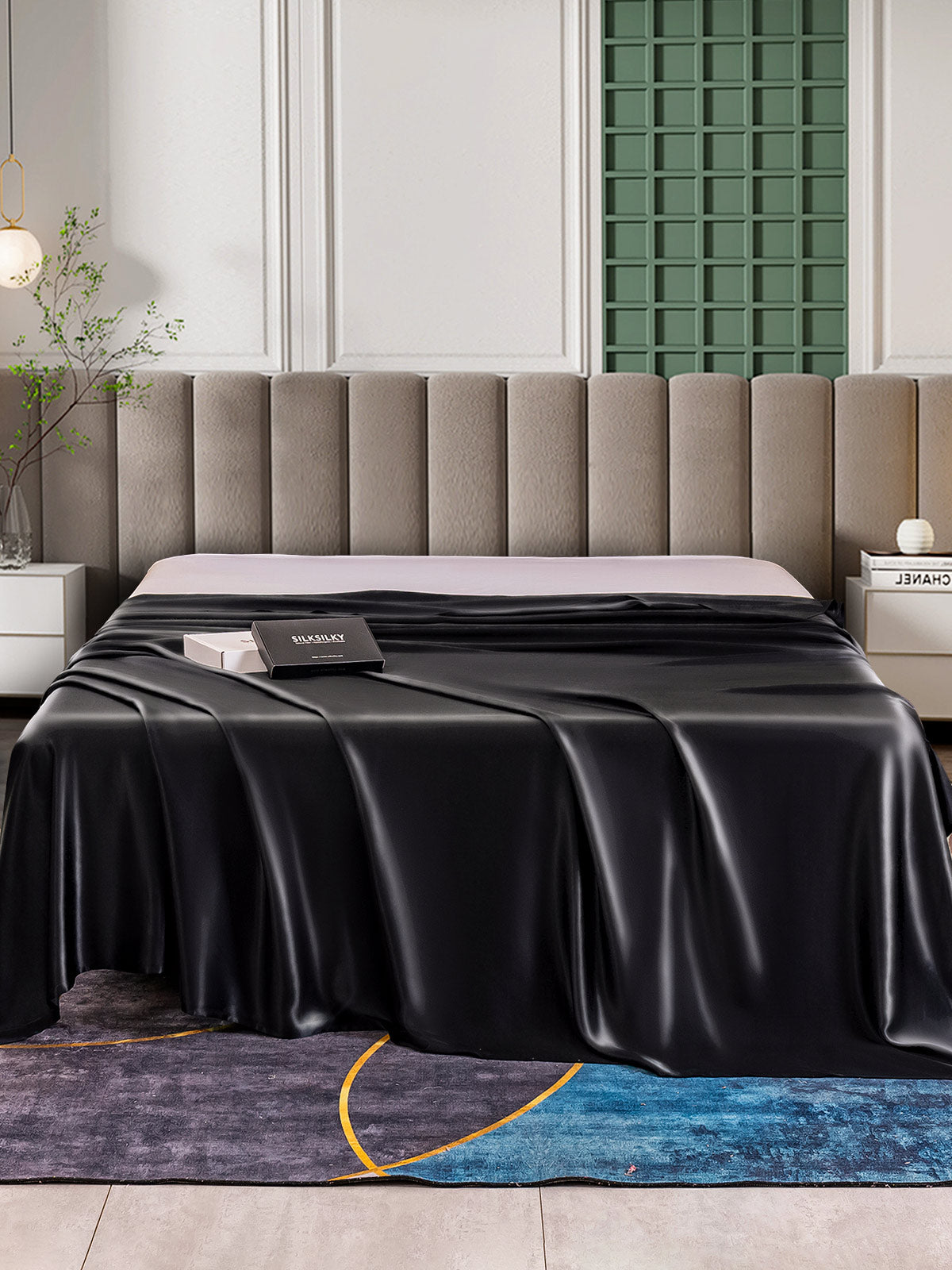 [Zwart] SilkSilky-NL 25Momme Sheet 002
