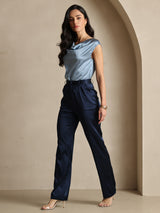 [Donkerblauw] SilkSilky-NL 19Momme Zijde Womens Pants 008