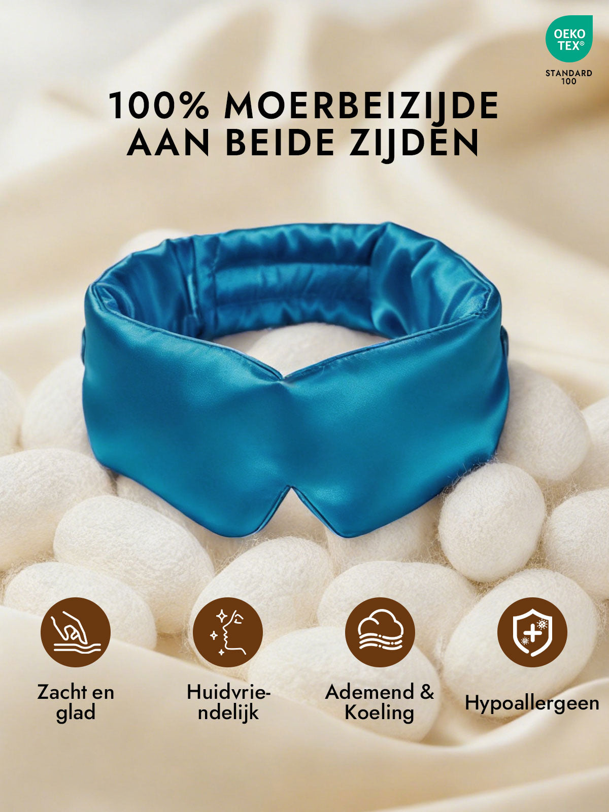 Zijden slaapmasker, 2-pack 100% echt natuurlijk, puur zijden oogmasker