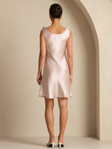 [Roze] SilkSilky-NL Sleeveless Cowl Neck Jurk 002