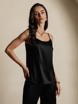 [Zwart] SilkSilky-NL Spaghetti Strap Cami-Top 005