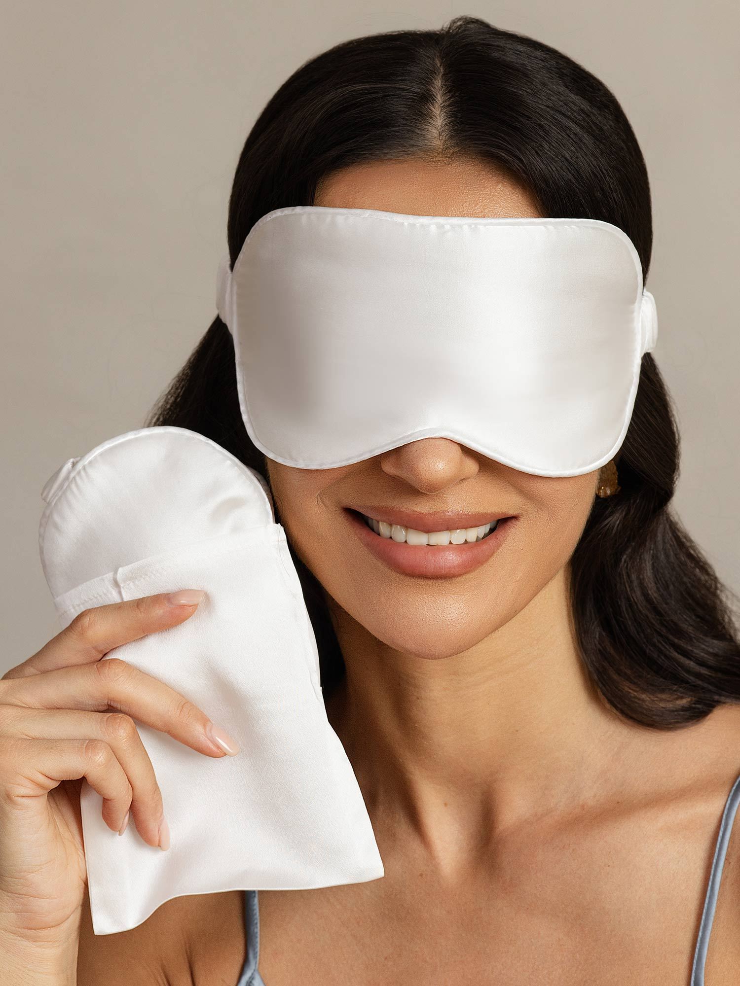 [Wit] SilkSilky-NL Zijde Eye Mask 001
