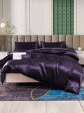 SilkSilky NL 25Momme Pure Silk Bedding Set Donkerpaars 002