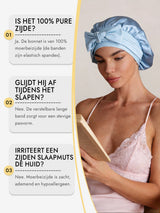 [Hemelsblauw] SilkSilky-NL Slaapmutsen 006