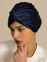 [Donkerblauw] SilkSilky-NL Slaapmutsen 005