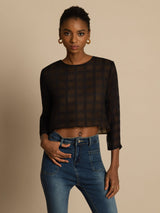 [Zwart] SilkSilky-NL Blouse 003