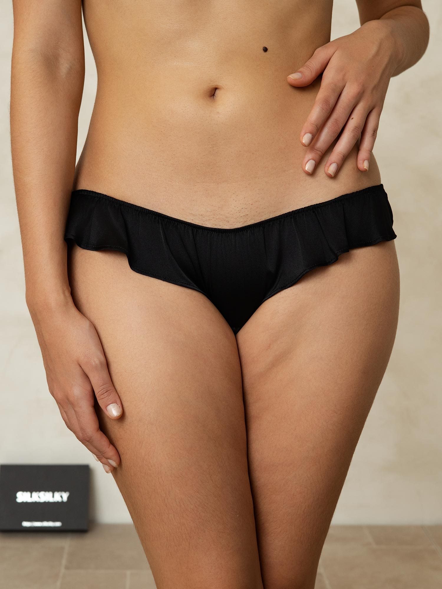[Zwart] SilkSilky-NL 19Momme Zijde Panty 004