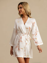 [Wit] SilkSilky-NL 3/4 Sleeve Dames Kamerjas 001