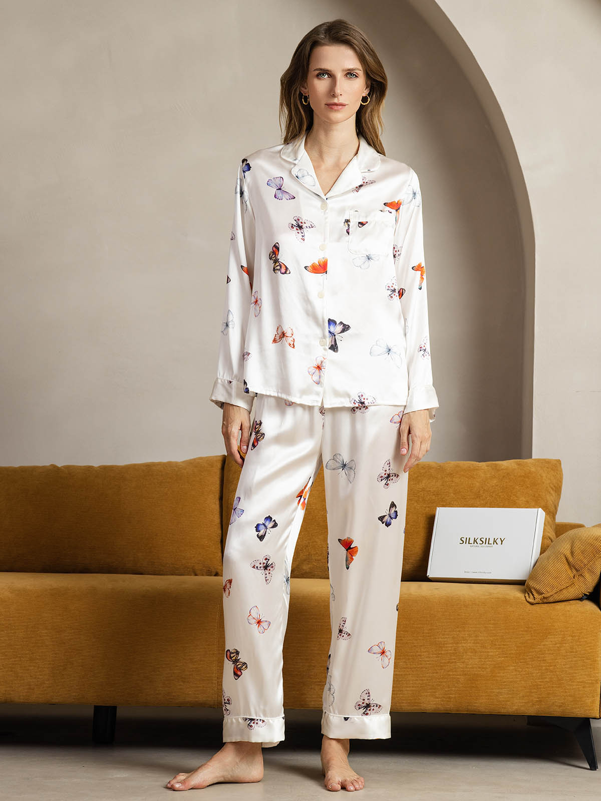[Witte Vlinder] SilkSilky-NL Womens Pajamas 001