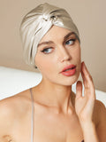 SilkSilky NL Pure Silk Sleep Cap Beige 001