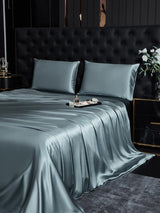 [Grijsachtig Blauw] SilkSilky-NL 19Momme Bedding Set 002