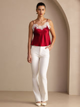 [Wijn] SilkSilky-NL V Neck Cami-Top 006