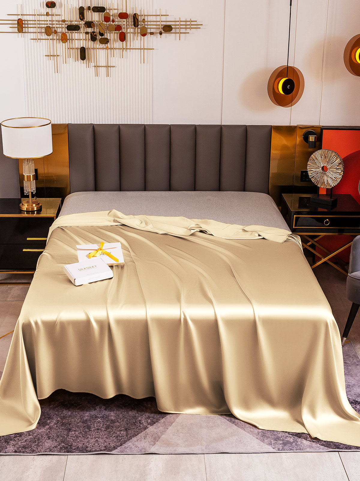 [Beige] SilkSilky-NL 19Momme Sheet 002