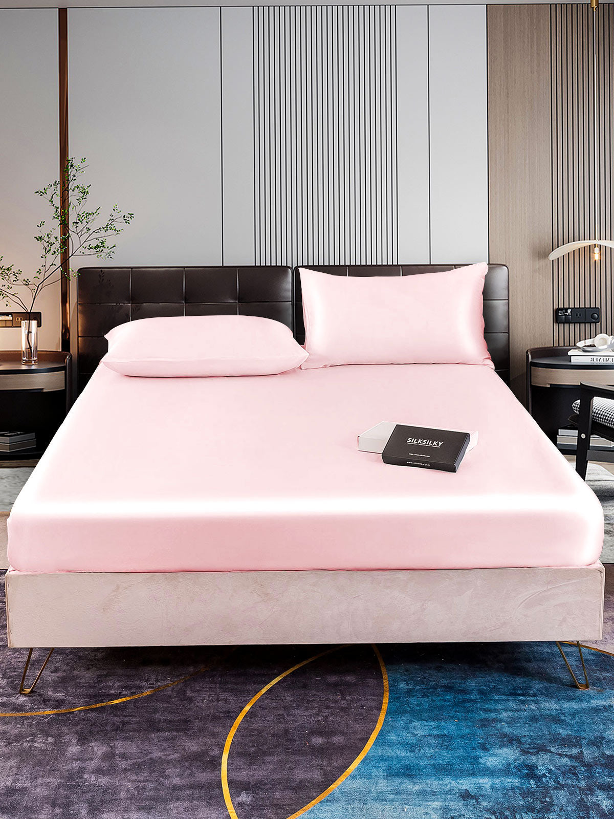 SilkSilky NL 22Momme Pure Silk Bedding Set Roze 001