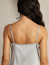 [Zilver] SilkSilky-NL 19Momme Spaghetti Bandjes Waterval Hals Cami-Top 005