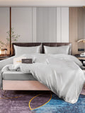 SilkSilky NL 22Momme Pure Silk Bedding Set Zilver 004