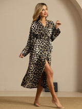 [Leopard] SilkSilky-NL Lange Mouw Dames Kamerjas 004