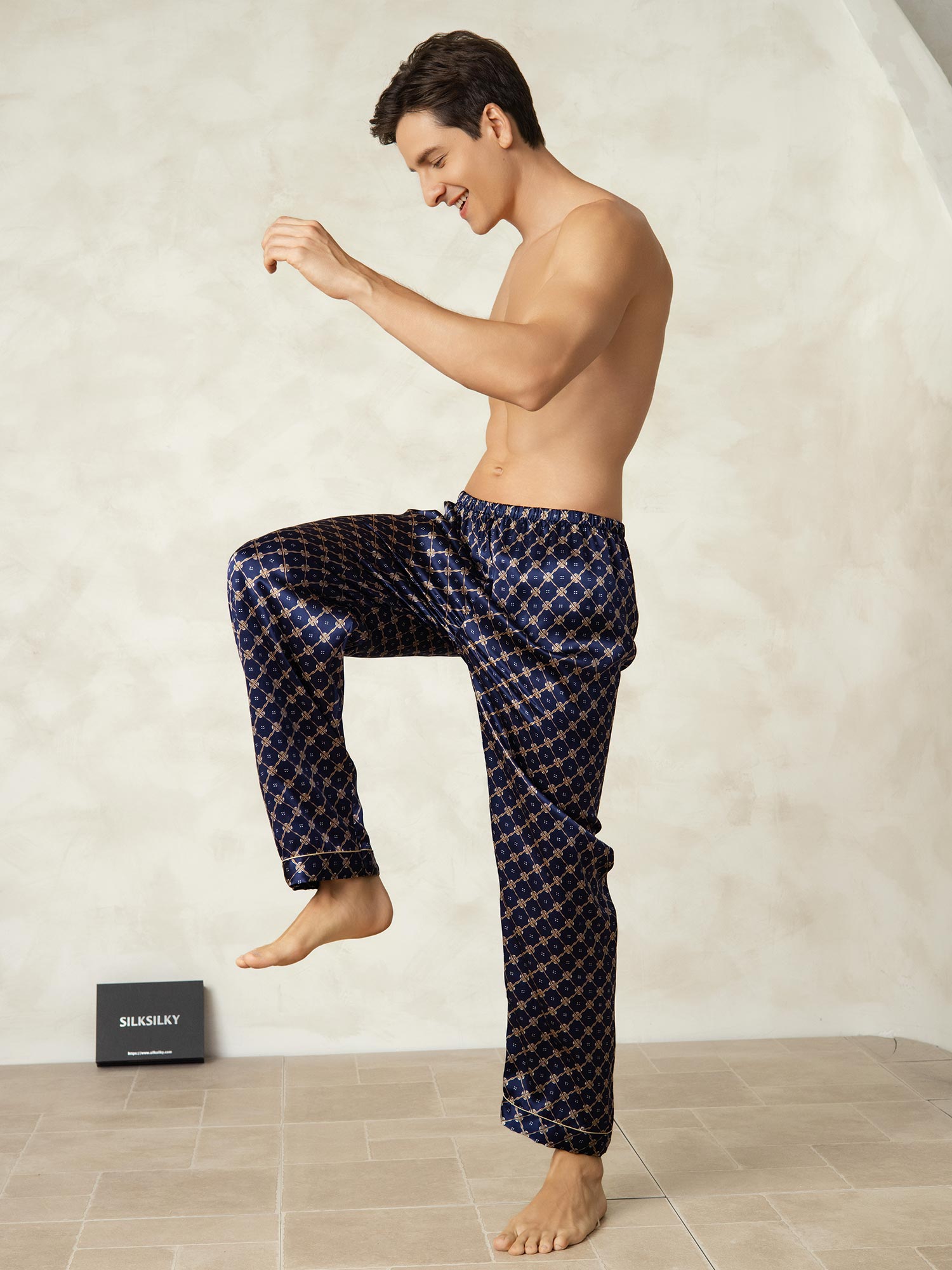 [Marine Ketting] SilkSilky-NL Mens Sleep Bottoms 005,
