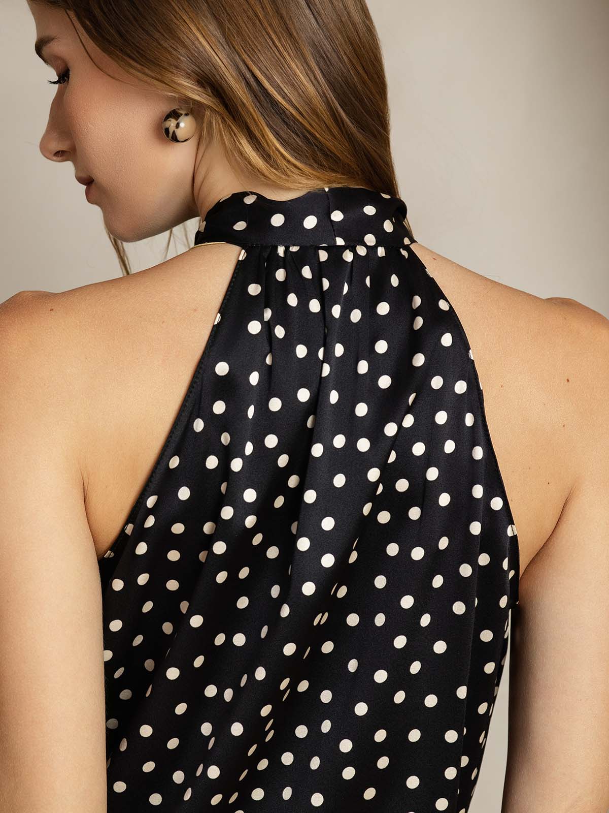 [Zwart+Wit] SilkSilky-NL 19Momme Zijde Womens Shirt 006