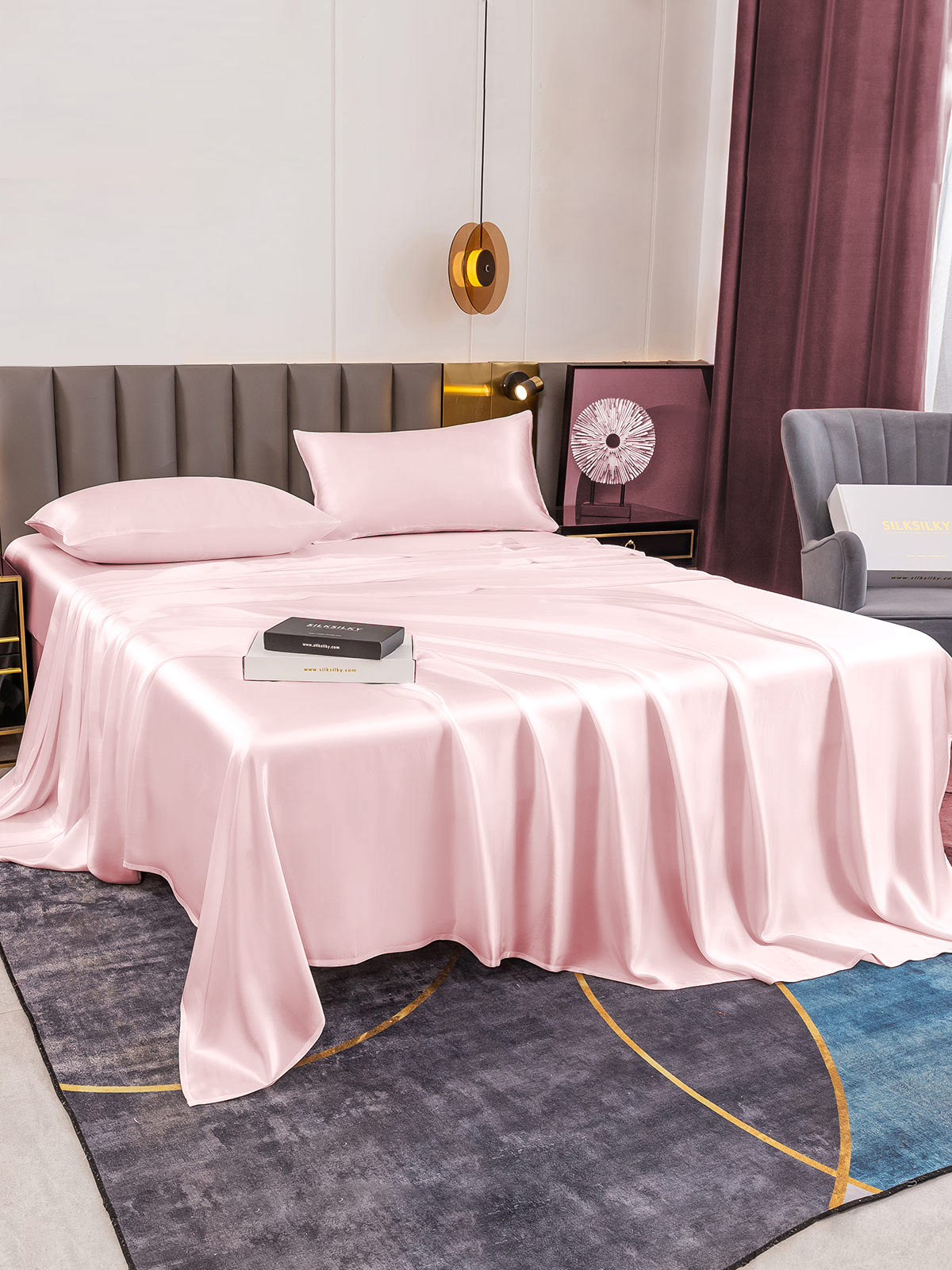 SilkSilky NL 19Momme Pure Silk Bedding Set Roze 003