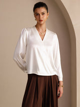 [Wit] SilkSilky-NL Long Sleeve Blouse 003
