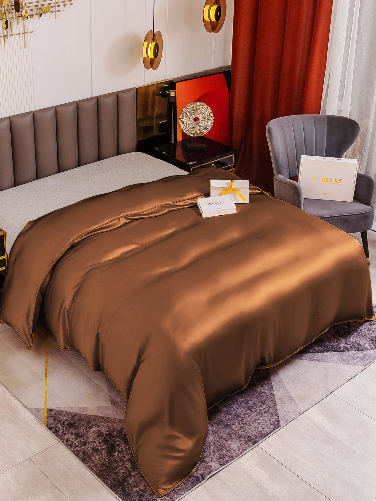 [Koffie] SilkSilky-NL 19Momme Duvet Covers 001