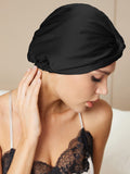 SilkSilky NL Pure Silk Sleep Cap Zwart 002