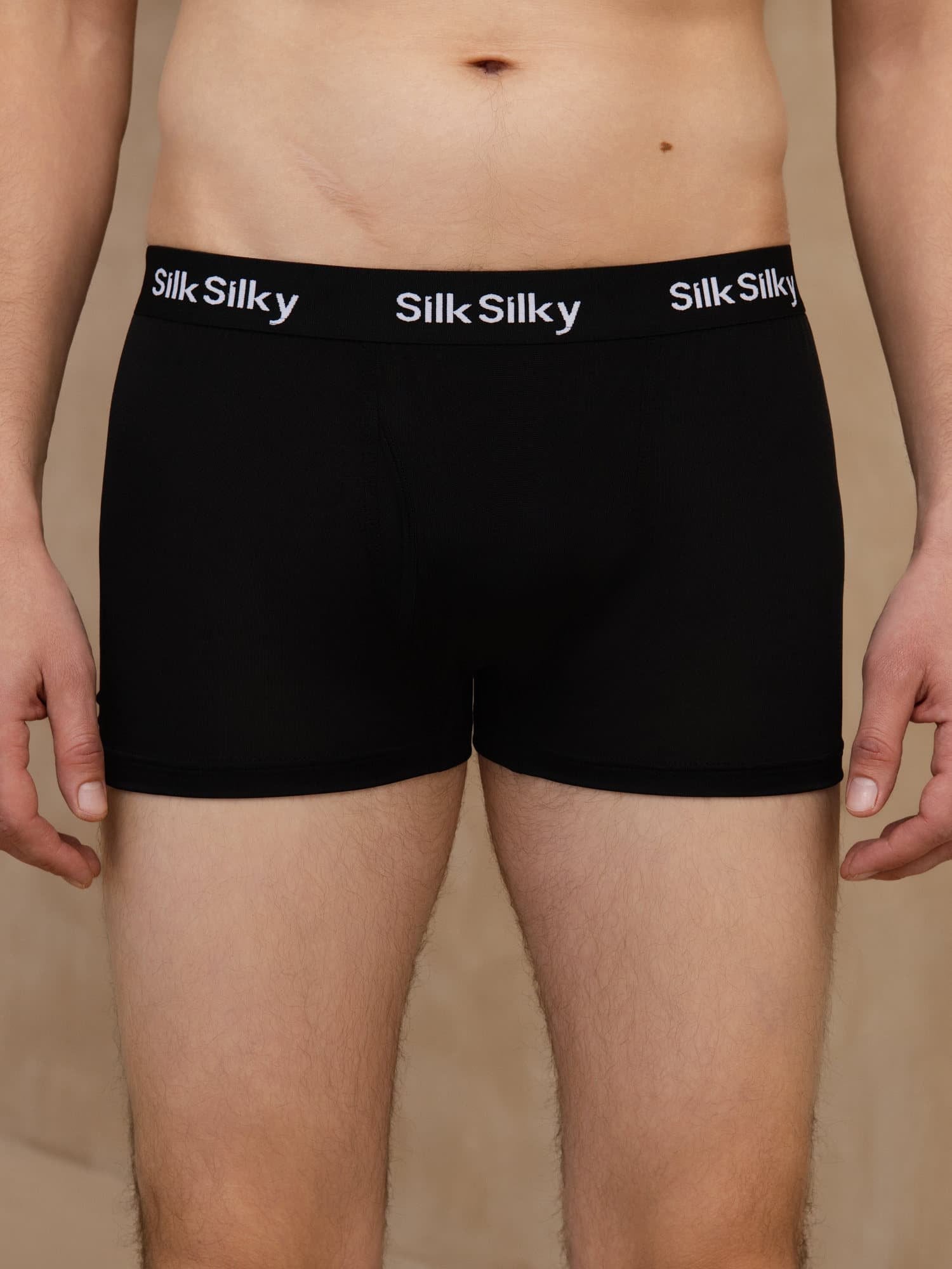 [Zwart] SilkSilky-NL 100% Silk Jersey Heren Ondergoed 003