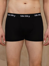 [Zwart] SilkSilky-NL 100% Silk Jersey Heren Ondergoed 003
