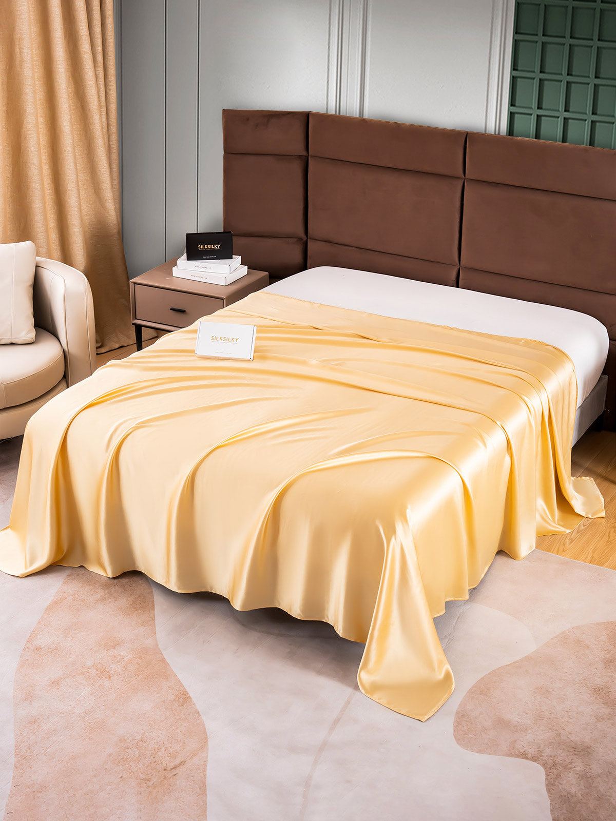 [Champagne] SilkSilky-NL 25Momme Sheet 003
