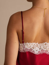 [Wijn] SilkSilky-NL V Neck Cami-Top 005