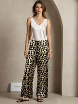 [Leopard] SilkSilky-NL 19Momme Zijde Womens Pants 006,